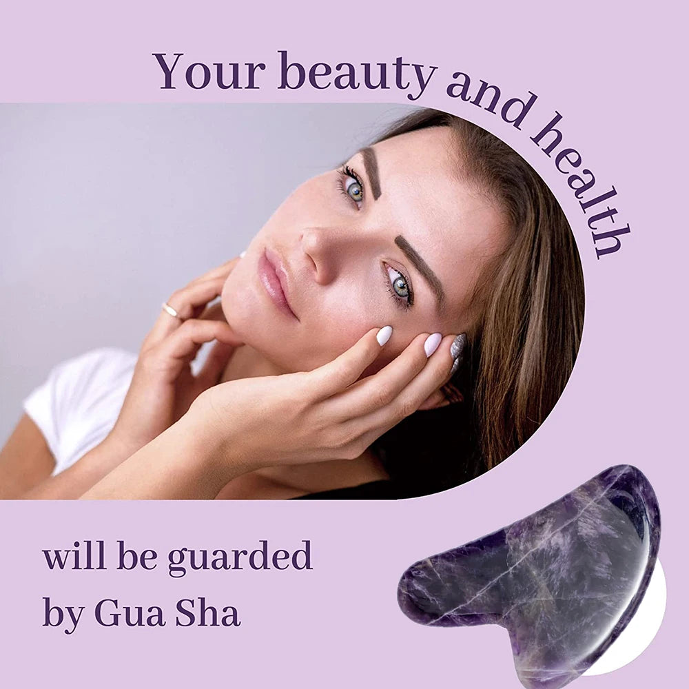Amethyst Gua Sha Scraping Skincare Tool